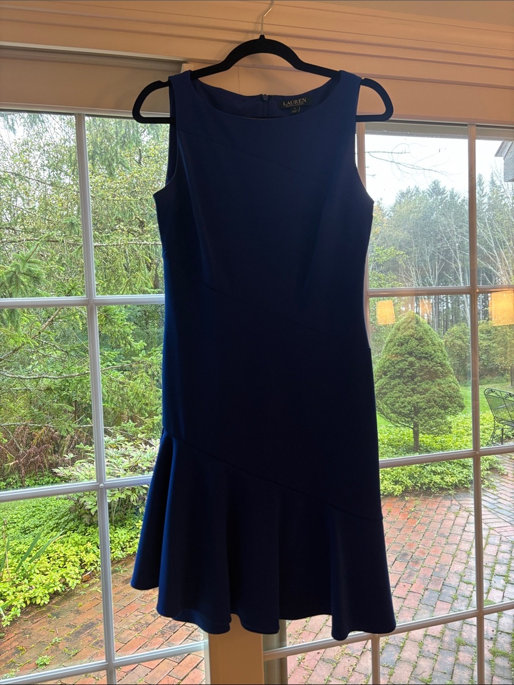 Lauren Ralph Lauren Sleeveless Cobalt Fit-and-Flare Dress